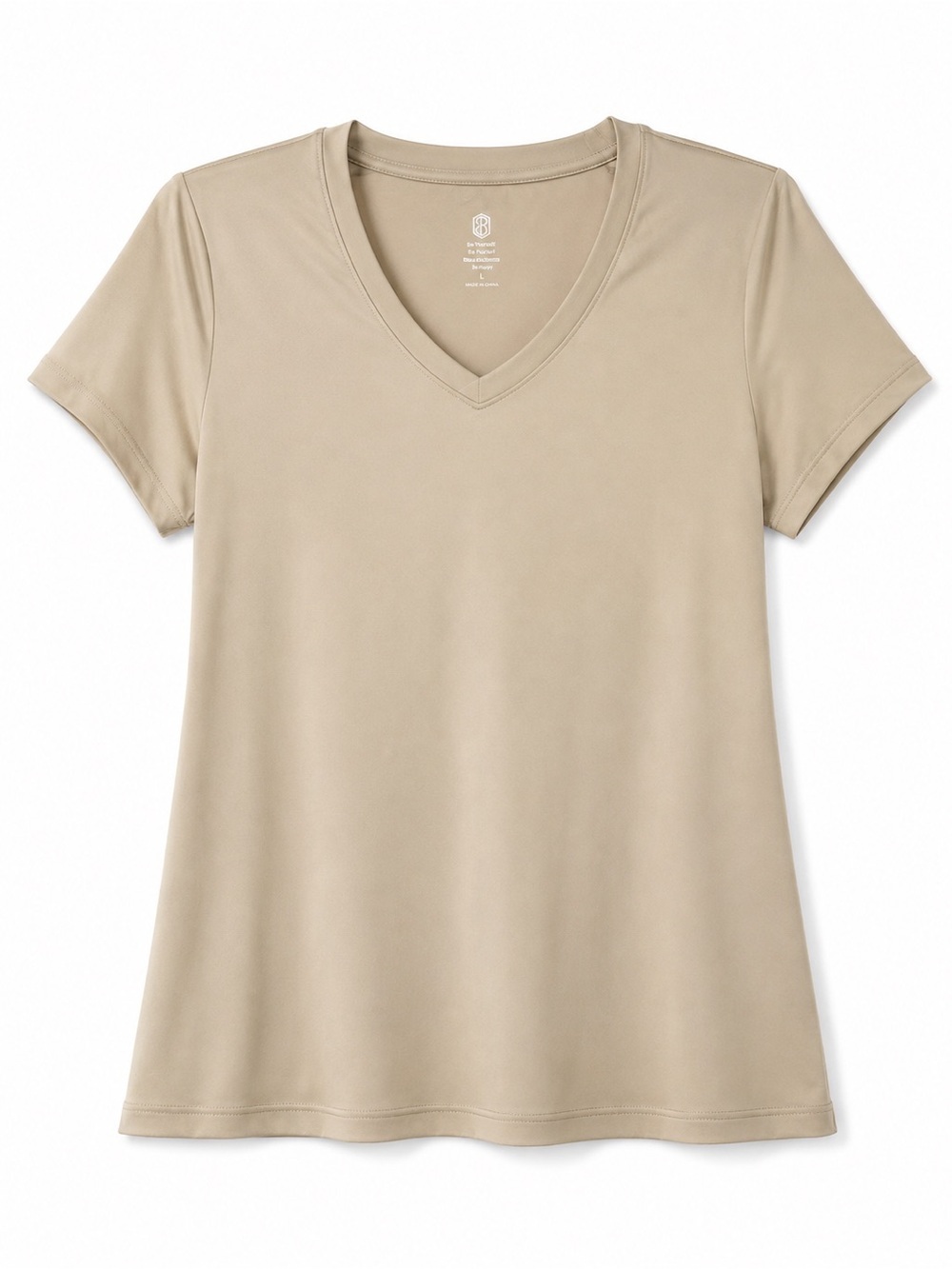 NWT Born Primitive Air Pressure Short Sleeve V-Neck Athletic Tee Oatmeal XL